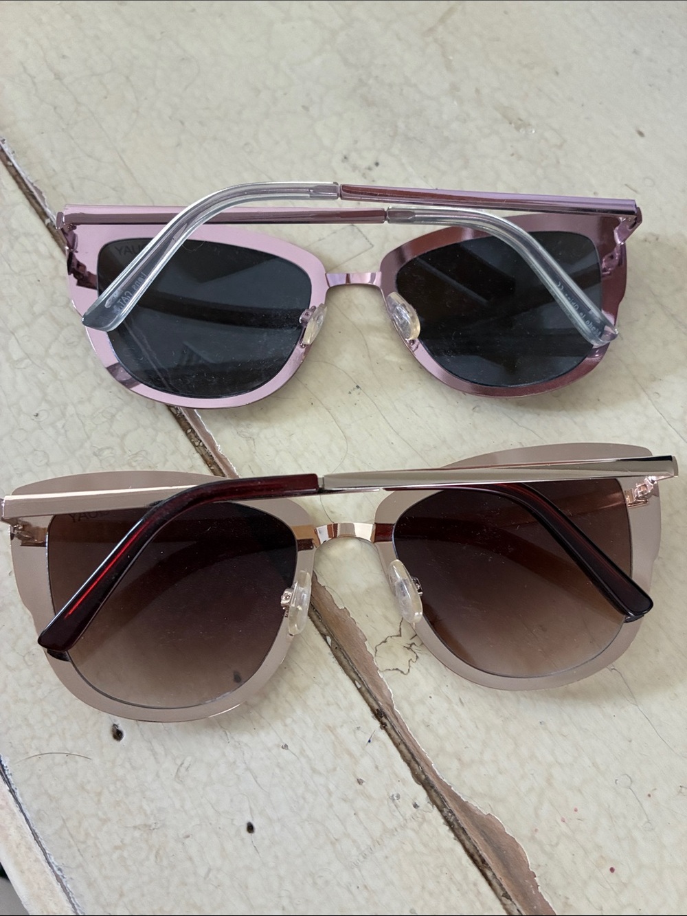 Quay Australia Cat-Eye Sunglasses in Mauve and Rose Gold - Picture 3 of 3